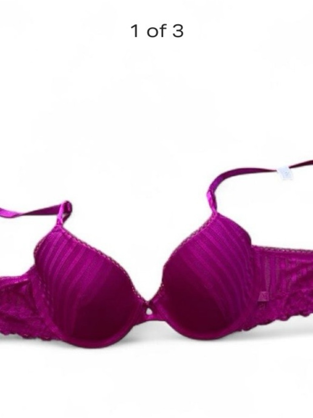 Victoria's Secret Fuchsia Padded Lace T-Shirt Bra